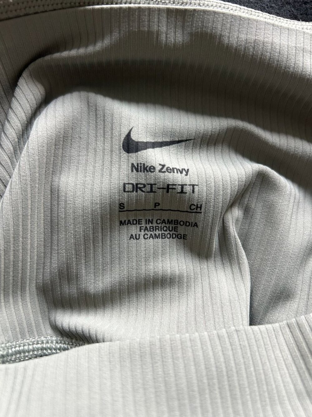 Nike Zenvy Leggings Womens Small High Rise 7/8 Dri-FIT Infinalon Ribbed Gray NWT - Picture 11 of 12